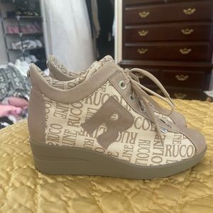 Monogram platform sneakers wedge shoes Rucoline